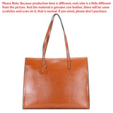 Royal Bagger Retro Genuine Leather Tote Bags, Large Capacity Top Handle Bag, Luxury Shoulder Purse for Women 1669