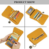 Royal Bagger RFID Short Wallet for Women Genuine Cow Leather Large Capacity Key Chain Card Holders Fashion Trifold Wallets 1459